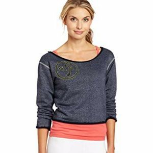 NWT Zumba sweatshirt, Suave, XL navy & green